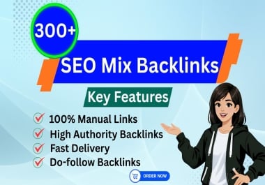 I will make do follow 300+ SEO mix backlinks elevate your website ranking