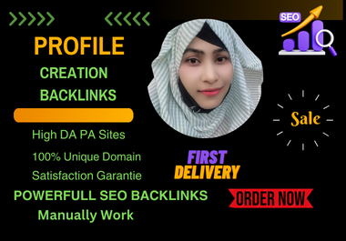 I Will Create 250 HQ SEO Profile Backlinks Manually work