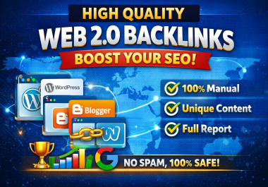 I will build 150 high quality web 2.0 backlinks manually for SEO ranking