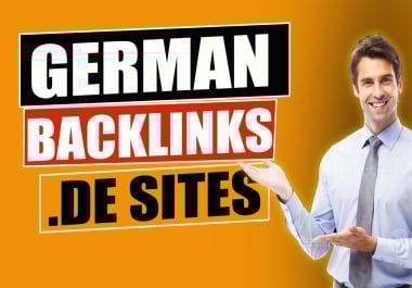 I will make 30 Backlinks from. de High quality sites