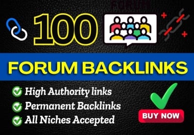 Manual 100 HQ Forum Posting Backlinks to Dominate Search Rankings