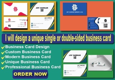 I will create a clean,  modern,  and professional business card design