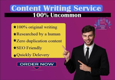 I will write 3x500 words of unique,  well researched and SEO friendly content written with the right