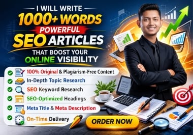 I will write 1000+ words powerful SEO articles that boost your online visibility