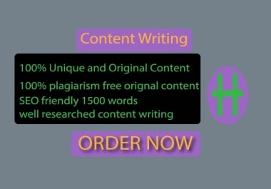 High Quality,  SEO Friendly,  1500 Fresh Words Different type of original Article