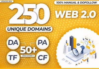 250 Web 2.0 Backlinks Service - Powerful & Safe SEO Link Building