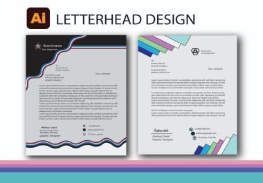 I will design a clean professional and modern business letterhead