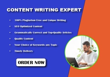 I will write quality Content 850+ words,  SEO articles