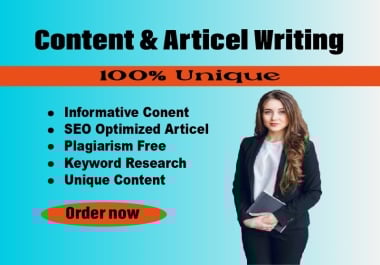 I will write professionally articel and contents for your blog or website - upto 1000 words.