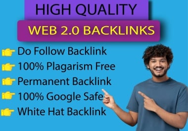 I Will Manually Create 100 High Quality Web 2.0 Backlinks To Boost Your Website Ranking Permanently.