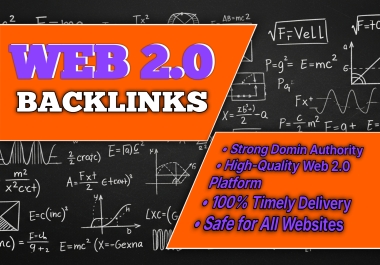 I will create 100 high authority Web 2.0 backlinks manually for SEO
