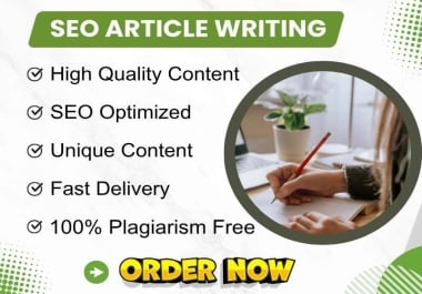 I will write SEO-optimized blog posts and website articles that rank on Google
