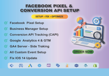 I will Setup Meta Facebook Pixel and Conversion API for accurate server side tracking