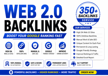 I Will Build Powerful Web 2.0 Dofollow Backlink to Rankinks & Authority