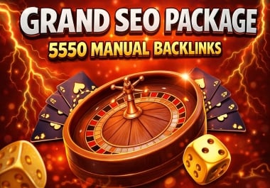 Skyrocket your website with Grand Seo Package 5550 whitehat backlinks manually