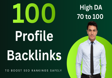 100 High Authority Profile Backlinks - 100 Manual & Safe SEO