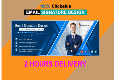 I will create HTML email signature,  clickable email signatures
