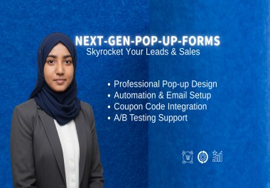 I will design a modern popup form that turns visitors into subscribers