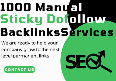 i will build 1000 permanent sticky Dofollow link building
