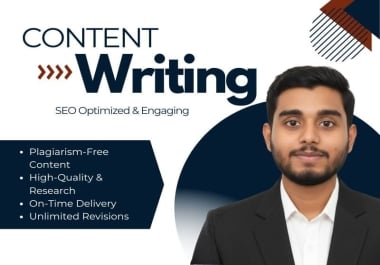 I will write high-quality unique article or blog content writing