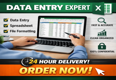 Fast & Accurate Data Entry / PDF to Excel / Web Research & Typing Service