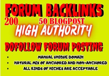 I will 60 unique forum posting dofollow SEO backlinks