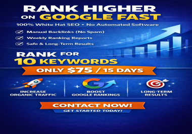 Rank your website on Google Top with white hat SEO