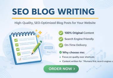 I will write original SEO blog posts for your website