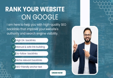 I will do high quality SEO backlinks to rank your website on google
