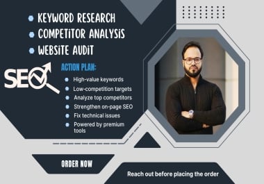 I will do Professional Keyword Research Competitor Analysis Website SEO Audit