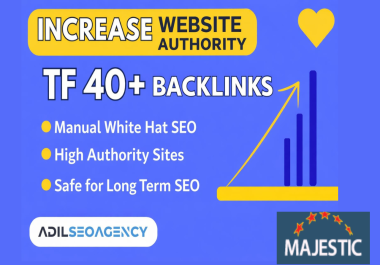 I Will Provide High Authority TF 40+ SEO Backlinks to Boost Your Website Ranking