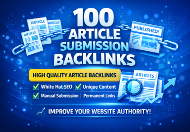 I will submit your article to high-quality niche relevant websites for SEO