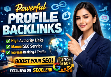 I will create 300 high quality premium profile backlinks for SEO ranking and traffic growth