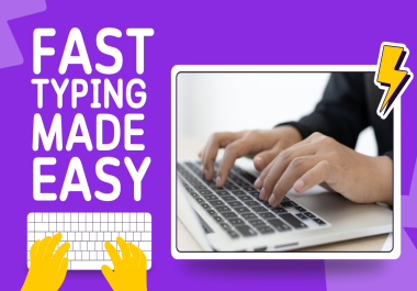 I will do typing, Data entry for you.