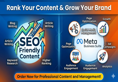 Write SEO friendly content and manage your Meta business suite professionally