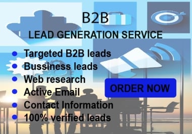 I will do high quality B2B lead generation and targeted business leads