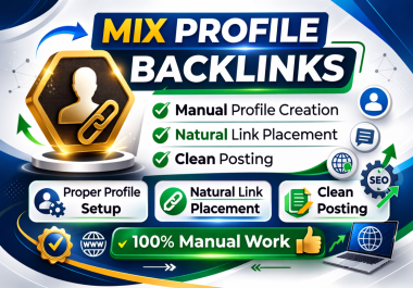 HQ 500 Mix Profile creation with backlinks for Safe SEO & Higher Rankings,  pr9 link building,  DA 60+