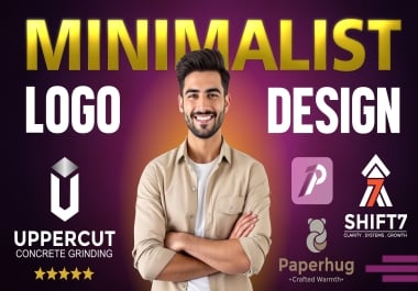 I will design a unique,  professional minimalist logo for your brand identity
