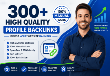 I will create 300 high quality profile backlinks for SEO