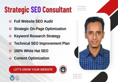 I Will Do Full Website SEO Audit,  On Page Optimization,  Keyword Research Strategy and Technical SEO