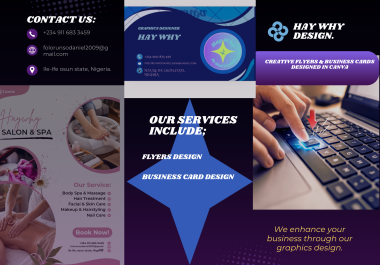 I will create a simple and clean flyer or business card design