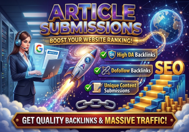 Get 100+ manual article submission backlinks for Google ranking 2026