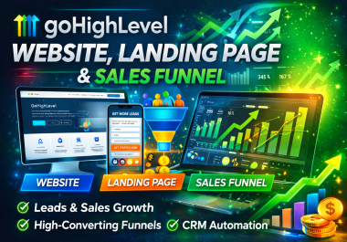 I will build GoHighLevel Website,  Landing Page and High-Converting Sales Funnel