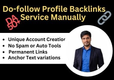 I will create SEO friendly do-follow profile backlinks