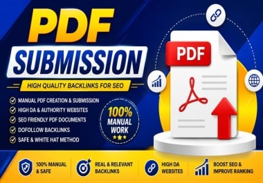 I Will Build 50 SEO Friendly PDF Submission Backlinks Manually