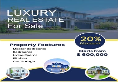 I will create professional luxury real estate flyers.