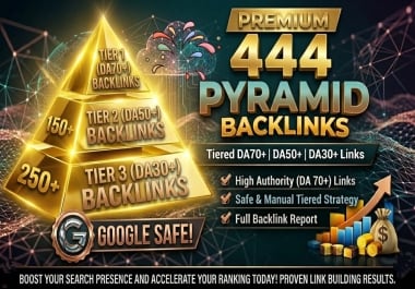 Provide powerful 3-tier pyramid backlinks to dominate search results