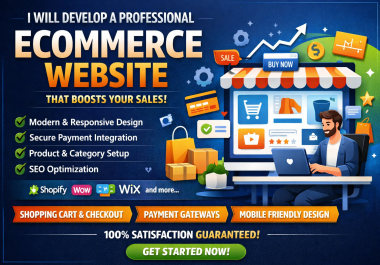 I Will Develop a Professional E-Commerce Website That Converts Visitors Into Buyers