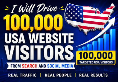 I Will Drive 100000 USA Website Visitors from Search and Media