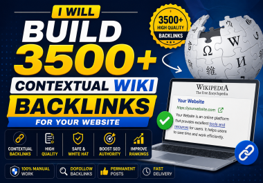 I Will Build 3500+ Contextual Wiki Backlinks for Your Website